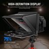 Picture of NEEWER X12 Aluminum Teleprompter with RT-110 Remote Control (Connected via Bluetooth on NEEWER Teleprompter App) & Carry Case, Compatible with iPad, iOS/Android Tablets, Smartphones, DSLRs (Black)