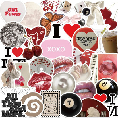 Picture of Pintest Girl Stickers,Aesthetic Vinyl Laptop Computer Phone Water Bottle Stickers