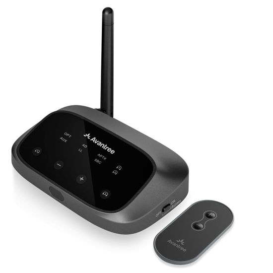 Picture of Avantree Oasis Plus 2 [2025 Version] - Bluetooth 5.3 Transmitter for TV with Remote Volume Control, aptX-Adaptive & Low Latency, and Soundbar Passthrough, Compatible with Optical or AUX ported TVs