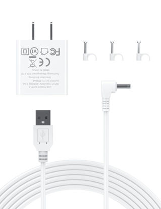 Picture of Power Cord for Ring Stick Up Cam, Plug in Adapter Charger,Compatible with Ring Stick Up Cam 2nd/3rd Gen, Battery Continuous Charging Spotlight Camera Outdoor 26FT Long Cable