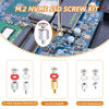 Picture of mankk 47PCS M.2 SSD Screw Kit NVMe Screw M.2 Standoff and Screw M.2 Screw SSD Mounting Screws with Magnetic Screwdrivers for Laptop PC Repair & DIY
