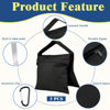 Picture of 3 Pack Photography Sandbag Heavy Duty Sand Bags with Zipper Weight Bag Saddlebag Design for Photography Stand with Spring Clamps & Buckle Sand Bag Weights for Backdrop Stand Photo Tripod