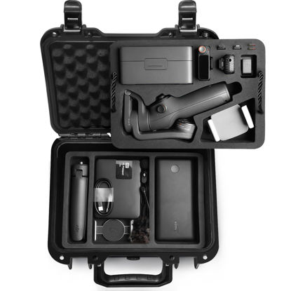 Picture of Lekufee Waterproof Hard Case Compatible with DJI Osmo Mobile 6,Osmo Mobile 5 Gimbal Stabilizer,DJI Mic Mini,DJI Mic 2,DJI Mic and More Accessories(Case Only)