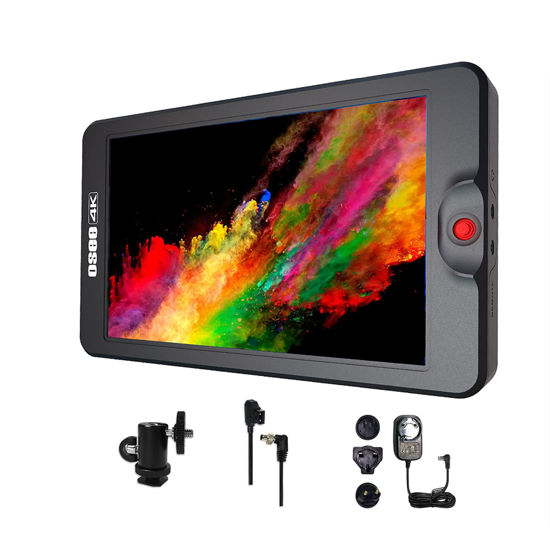 Picture of osee T7 7inch Upgraded Version 3000 Nits Ultra Bright Daylight Viewable FHD DSLR Camera Field Monitor 3D LUT HDR 4K HDMI Input & Output Including Ball Head Power Adaptor and D-tap Cable
