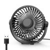 Picture of Edvision USB Desk Fan, 5 Inch Mini Portable Fan, 3 Speeds Strong Airflow Personal Desktop Fan, Detachable Cooling Fan 360° Rotation Quiet Small Fan for Desk Home Office Travel Car, Black, 5ft Cable