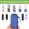 Picture of USB Flash Drive Case, Thumb Drives/SD/Memory Cards/Stick/SDXC SDHC Storage Holder, Electronic Accessories for SanDisk for Samsung for SamData/TOPESEL for PNY/YubiKey for Inland - Bag Only (Blue)