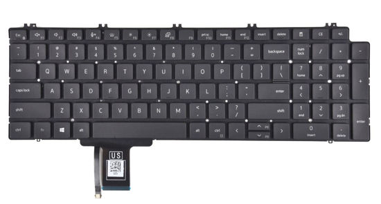 Picture of Replacement Keyboard for Dell Precision 7750 7550 7760 7560 Series Laptop with Backlit US Layout P/N: 0713DM 713DM PK132V72B00