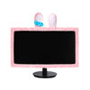 Picture of Remagr 20"-29" Cute Computer Monitor Cover with Bunny Ears Furry Elastic Monitor Dust Cover Pink Dust Cover Protector Monitor Accessories Laptop TV LCD Screen Monitor Decoration for Tablet