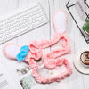 Picture of Remagr 20"-29" Cute Computer Monitor Cover with Bunny Ears Furry Elastic Monitor Dust Cover Pink Dust Cover Protector Monitor Accessories Laptop TV LCD Screen Monitor Decoration for Tablet