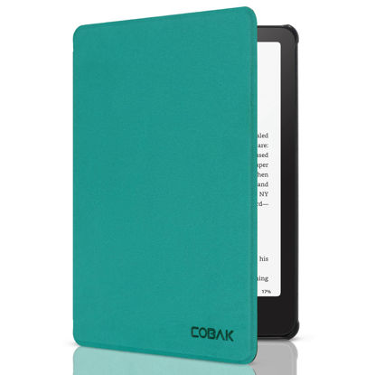 Picture of CoBak Case for Kindle Paperwhite 12th Gen 2024 (7") & Kindle Colorsoft Signature Edition - All New PU Leather Cover with Auto Sleep Wake Feature for Kindle Paperwhite Signature 2024 Released, Jade