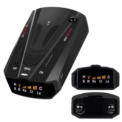 Picture of New Radar Detector for Cars with Voice Speed Prompt, 360 ° Detection，Vehicle Speed Alarm System, Led Display,City/Highway Mode, Gifts for Husbands,Boyfriends Black -V7
