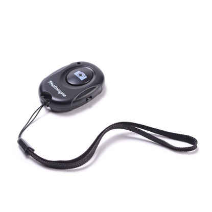 Picture of Photomyne Wireless Camera Shutter Clicker | Camera Shutter Remote Control for iPhone & Android Smartphones | Wireless Remote Control Selfie Button - Includes Wrist Strap (1 Pack)