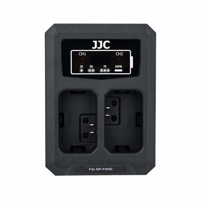 Picture of JJC NP-FW50 Battery Charger USB Dual Slot for Sony ZV-E10 A6000 A6100 A6300 A6400 A6500 A7 A7II A7S A7SII A7R A7RII NEX-7 NEX-6 SLT-A99II DSC-RX10IV DSC-RX10III DSC-RX10II DSC-RX10 Cameras