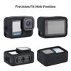 Picture of HSU Silicone Sleeve Case for GoPro Hero 13 Black, Battery Side Cover & Screen Protectors & Lens Caps & Lanyard, GoPro Hero 13 Black Accessories Kit