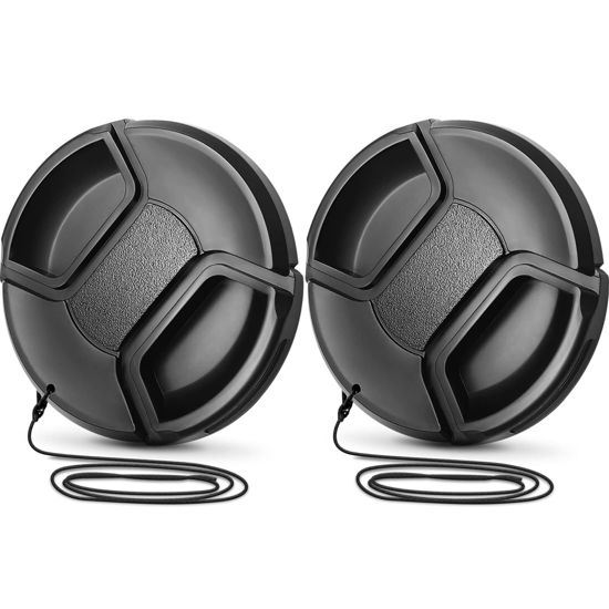 Picture of Altura Photo 55mm Lens Cap - 2 Pack Nikon Lens Cap Cover for D3400, D3500, D5500, D5600 with AF-P DX NIKKOR 18-55mm f/3.5-5.6G VR, Sony FE 28-70mm f/3.5-5.6 OSS, Sigma 56mm F1.4 DC DN and More