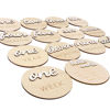 Picture of 3D Wooden Monthly Milestone Cards, Baby Monthly Milestone Marker Cards, Newborn Memento Milestone to Document Baby's Growth, Pregnancy Journey Sign -incl Announcement & Hello World Sign.