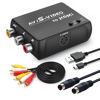 Picture of HTDYOO S Video RCA to HDMI Converter with RCA Cable + Svideo Cable + USB Cable, S-Video AV to HDMI Converte Compatible for PAL/NTSC for TV/PC/PS1/PS2/ STB/Xbox/VHS/VCR/DVD