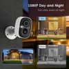 Picture of GMK Security Camera Wireless Outdoor, 2K Color Night Vision AI Motion Detection 2-Way Talk Battery Powered WiFi Home Indoor Camera IP65 Weatherproof Spotlight Siren Alarm Cloud/SD Storage