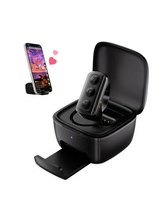 Picture of Remote Scrolling Ring for TikTok, 2-in-1 TIK Tok Scroller Ring with Phone Holder, Wireless Page Turner for iPad/iPhone Ebook Reading, Photo Taking Video Recording Remote for iOS Android Devices Black