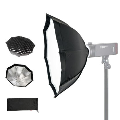 Picture of Godox AD-S7 Multi-Functional 48cm Umbrella Softbox for Godox AD360II AD200 AD200Pro AD200Pro II AD200 Pro II (One Softbox, One Diffusion, One Honeycomb, One Aluminum Disc)