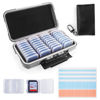 Picture of Micscrew 36 Slots Memory Card Case & 36 Transparent Card Cases, Light Gray Camera SD Card Holder Storage with Individual Plastic Card Holder Case for SD Card, Camer Card Organizer for SD Card
