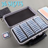 Picture of Micscrew 36 Slots Memory Card Case & 36 Transparent Card Cases, Light Gray Camera SD Card Holder Storage with Individual Plastic Card Holder Case for SD Card, Camer Card Organizer for SD Card