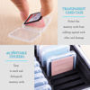 Picture of Micscrew 36 Slots Memory Card Case & 36 Transparent Card Cases, Light Gray Camera SD Card Holder Storage with Individual Plastic Card Holder Case for SD Card, Camer Card Organizer for SD Card