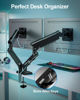 Picture of Dual Monitor Mount for 2 Monitors up to 32 inches, Height Adjustable Gas Spring Double Monitor Stand, Two Monitor Desk Mount Holder, Each Monitor Arm Holds Max 22lbs, VESA Mount, Black, Freelift Pro