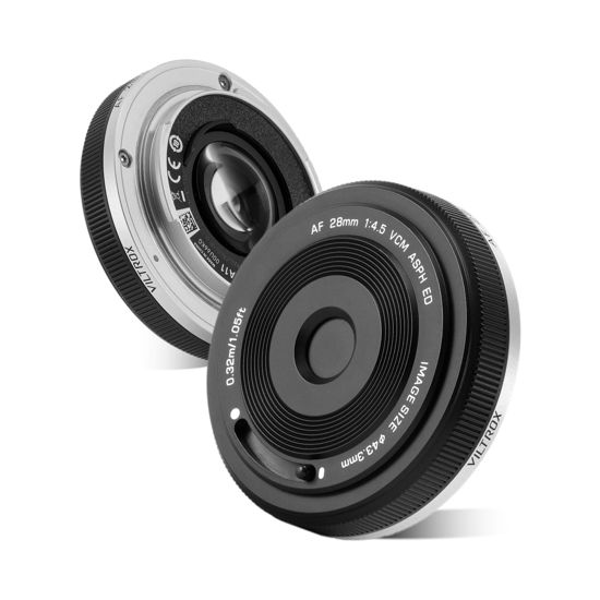 Picture of VILTROX 28mm F4.5 E-Mount Ultra-Thin Pancake Lens Auto Focus 28 mm f/4.5 FE Chips-Size Full Frame Wide Angle Lens for Sony a7 a7R a7S a7C a7RII a7SII a7SIII a7III a7RIII a7IV a7RIV a9 a9II