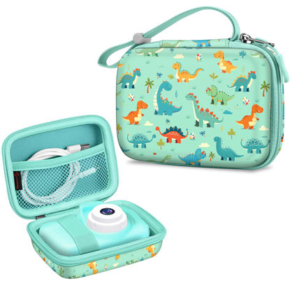 Picture of Fintie Kids Camera Case Compatible with Goopow/Seckton/Dylanto/Mgaolo/Masterbee/CIMELR/Desuccus Kids Camera Toys, Children Digital Video Camera Carrying Bag, Birthday Festival Gift, Dinosaur