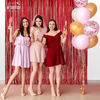 Picture of Red Fringe Curtains Party Streamers Backdrop - GREATRIL Foil Tinsel Curtain Cortinas para Fiestas Decoracion Backdrop for Stranger Theme Party Christmas Valentines Day Party 2-Pack