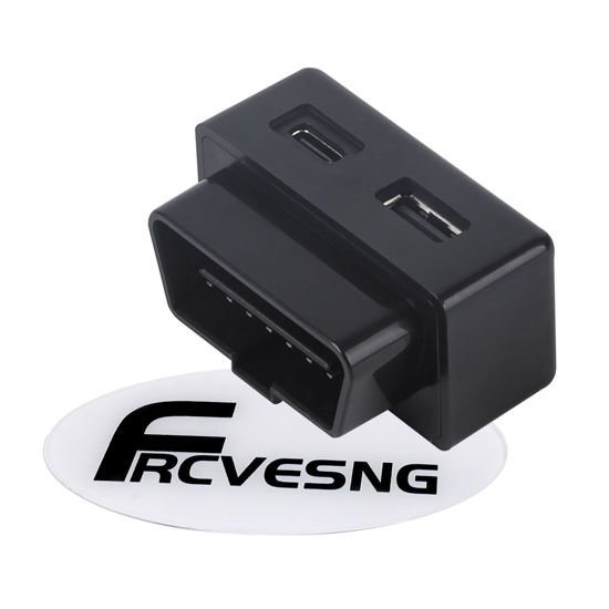 Picture of FRCVESNG Car OBD Power Adapter, PD 30W OBD Male to Type-C USB Female Charger DC12‑24V OBD Car Charger for Mobile Phones, Dash Camera GPS, Tablets, Radar Detector, DVR