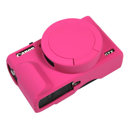 Picture of Easy Hood Case for Canon Powershot G7 X Mark III Digital Camera, Soft Silicone Protective Cover with Removable Lens Cover for Canon Powershot G7X Mark III DSLR Camera (Rose)