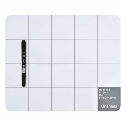 Picture of Magnetic Mat, Magnetic Project Mat, Unamela Large Size Mat with Dry Erase Pen - Preventing Losing Screws When Repairing Cell Phone, Laptop or Other Electronics