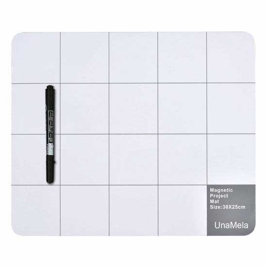 Picture of Magnetic Mat, Magnetic Project Mat, Unamela Large Size Mat with Dry Erase Pen - Preventing Losing Screws When Repairing Cell Phone, Laptop or Other Electronics
