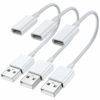 Picture of USB C Female to USB Male Adapter (3-Pack),Type C to USB A Charger Cable Adapter,Compatible with iPhone 16 15 Pro 13 12 Plus Max,iPad,Samsung Galaxy Note 10 S23 S22 S21 Plus,Google Pixel(White)