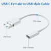 Picture of USB C Female to USB Male Adapter (3-Pack),Type C to USB A Charger Cable Adapter,Compatible with iPhone 16 15 Pro 13 12 Plus Max,iPad,Samsung Galaxy Note 10 S23 S22 S21 Plus,Google Pixel(White)