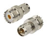 Picture of DHT Electronics RF coaxial Adapter Mini-UHF Male to UHF SO239 PL259 Connector Pack of 2