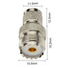 Picture of DHT Electronics RF coaxial Adapter Mini-UHF Male to UHF SO239 PL259 Connector Pack of 2