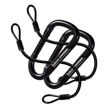 Picture of Selens Electrical Tape Holder for Gaffers Tape, Quick Lock Steel Clip Snap Hooks with 15" Hanging Rope for Photography, Film, Stage and Television Production Carrying Tools