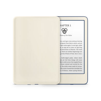 Picture of Tacky Design Solid Skin for Kindle Skin Decal, Minimalistic Skin for Kindle Stickers, Premium Vinyl 3M Full Wrap for Kindle Cover, and for Kindle Wrap Skin for (Ivory, Kindle (10th Gen, 2019))