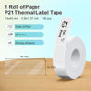 Picture of Nelko Genuine P21 Label Maker Tape, Adapted Label Print Paper, 14x40mm (0.55"x1.57"), Standard Laminated Office Labeling Tape Replacement, Multipurpose of Home, Office, 180 Labels/Roll, Transparent