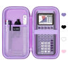 Picture of Hard Case Compatible with Texas Instruments TI-84 Plus CE/TI-84 Plus/TI-Nspire CX II CAS/TI-Nspire CX II/TI-83 Plus/TI-85 /TI-86 /TI30xs /TI36X Pro/TI 34 Color Graphing Calculator (Purple)