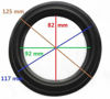 Picture of LinaLife 2pcs 5 inch 5" Speaker Foam Surround Repair Kit, 125mm Perforated Rubber Edge Rings Replacement Parts Speaker Repair DIY Speaker Surround Repair Rubber Edge Replacement