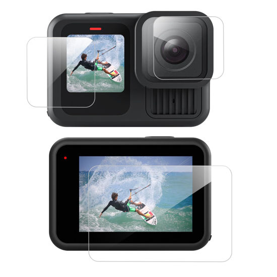 Picture of TELESIN Screen Protector for Go Pro Hero 13 Black, Ultra HD Screen Cover Lens Protector [2+2+2Pack Front Display, Rear Display, Lens] Action Camera Accessories for Hero 13, Scratch Resistant
