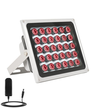 Picture of Lonnky IR Illuminators 30 LEDs 850nm Long Range Illuminator Up to 330ft/100m 90 Degree Wide Angle Infrared Flood Light IP67 Waterproof for Security Camera IR Light Indoor&Outdoor