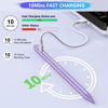 Picture of Stylus Pen for iPad 9th&10th Generation, 10Mins Fast Charge for Apple Pencil/iPad Pen, Compatible with iPad 10th/9th/8th/7th/6th Generation/Pro 11/12.9 inch/Air 5/4/3Gen/Mini 6/5, Purple