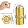 Picture of VCE Coaxial Cable Connector 10 Pack, Gold-Plated Coax Female to Female Connector for RG6/RG59 Coaxial Cable Extend