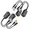 Picture of MEIRIYFA Passive Video Balun BNC to RJ45 Cat5e/6 Video Baluns Transceiver Transmitter with Power Connector for 720P 1080P 3MP 4MP 5MP 8MP HD-CVI/TVI/CVBS Analog to IP Camera Converter (2 Pairs)