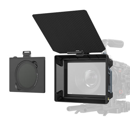 Picture of SmallRig Matte Box Kit with CPL&VND Filters, Lens Hood and Top Flag, 2 Pcs 4x5.65 Filter Frame, 4 Pcs Threaded Adapter, CPL 1 & 2 Filters, No Vignetting, for Mirrorless Camera Video - 5011